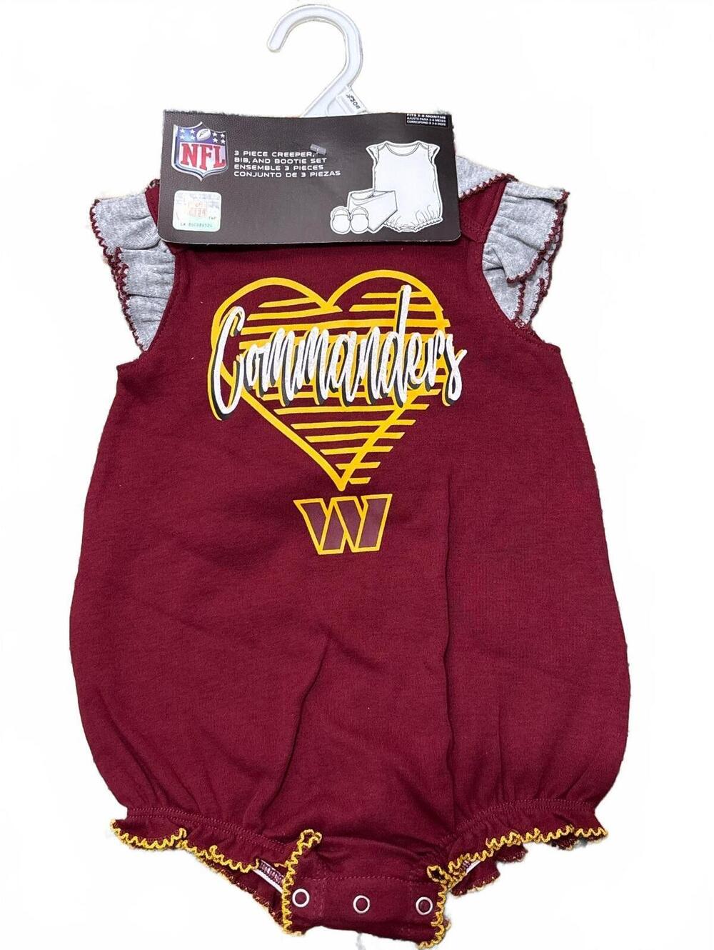 NFL Washington Commanders Baby Romper 3-6 Months New